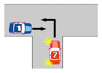 Select the correct option representing the correct traffic order in the diagram: